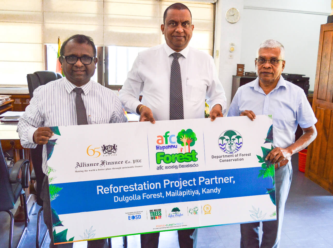 Sri Lanka’s First forest created by children through a public private partnership between the Department of Forest Conservation of Sri Lanka and Alliance Finance Company PLC